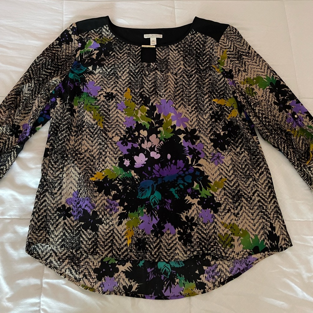 Dana Buchman XL Multi Pattern Blouse